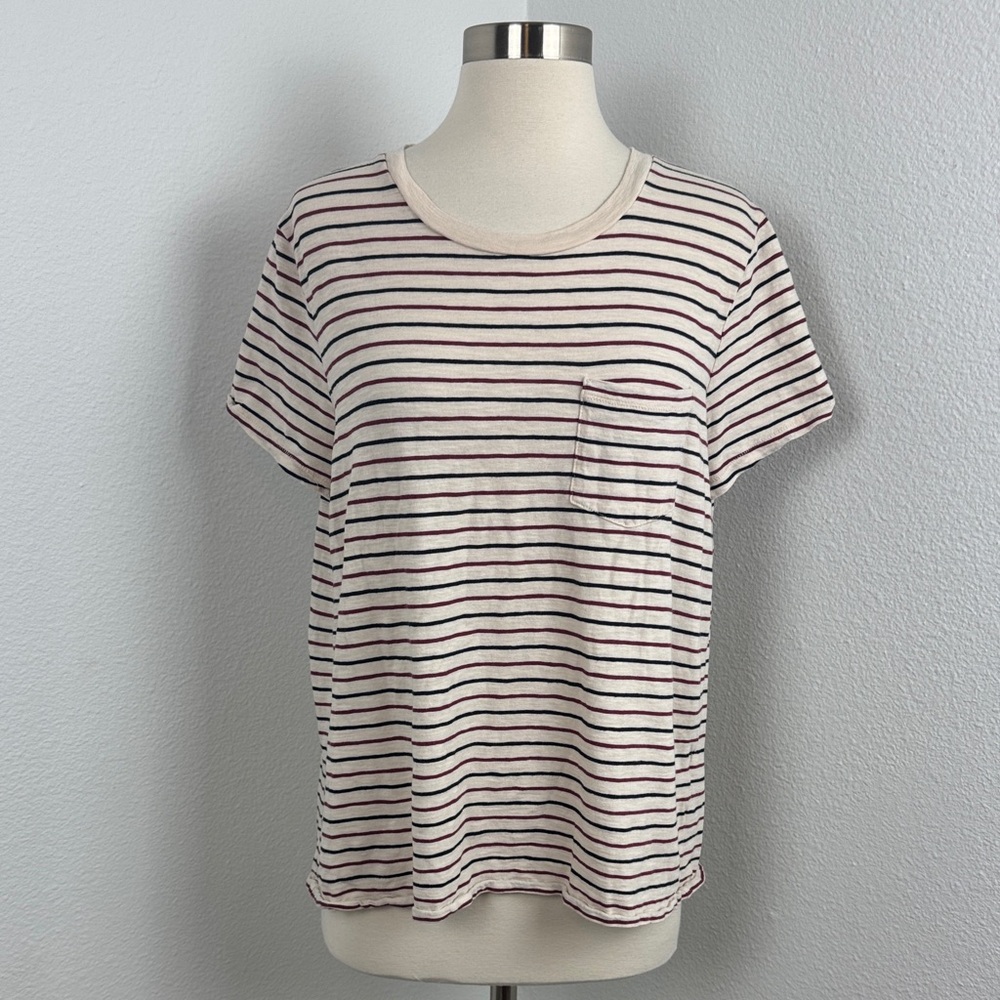 Madewell Striped Pocket Tee, Sz XL